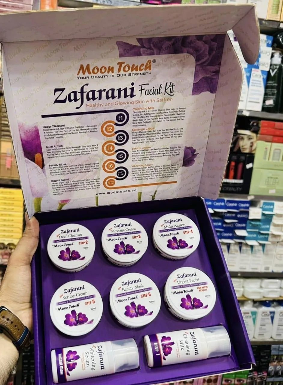 Moon Touch Zafarani Facial Kit (8 Pcs Set) – Discover Your Best Skin!